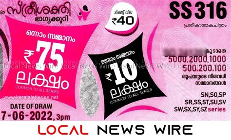 സ്ത്രീശക്തി ലോട്ടറി SS 409 .